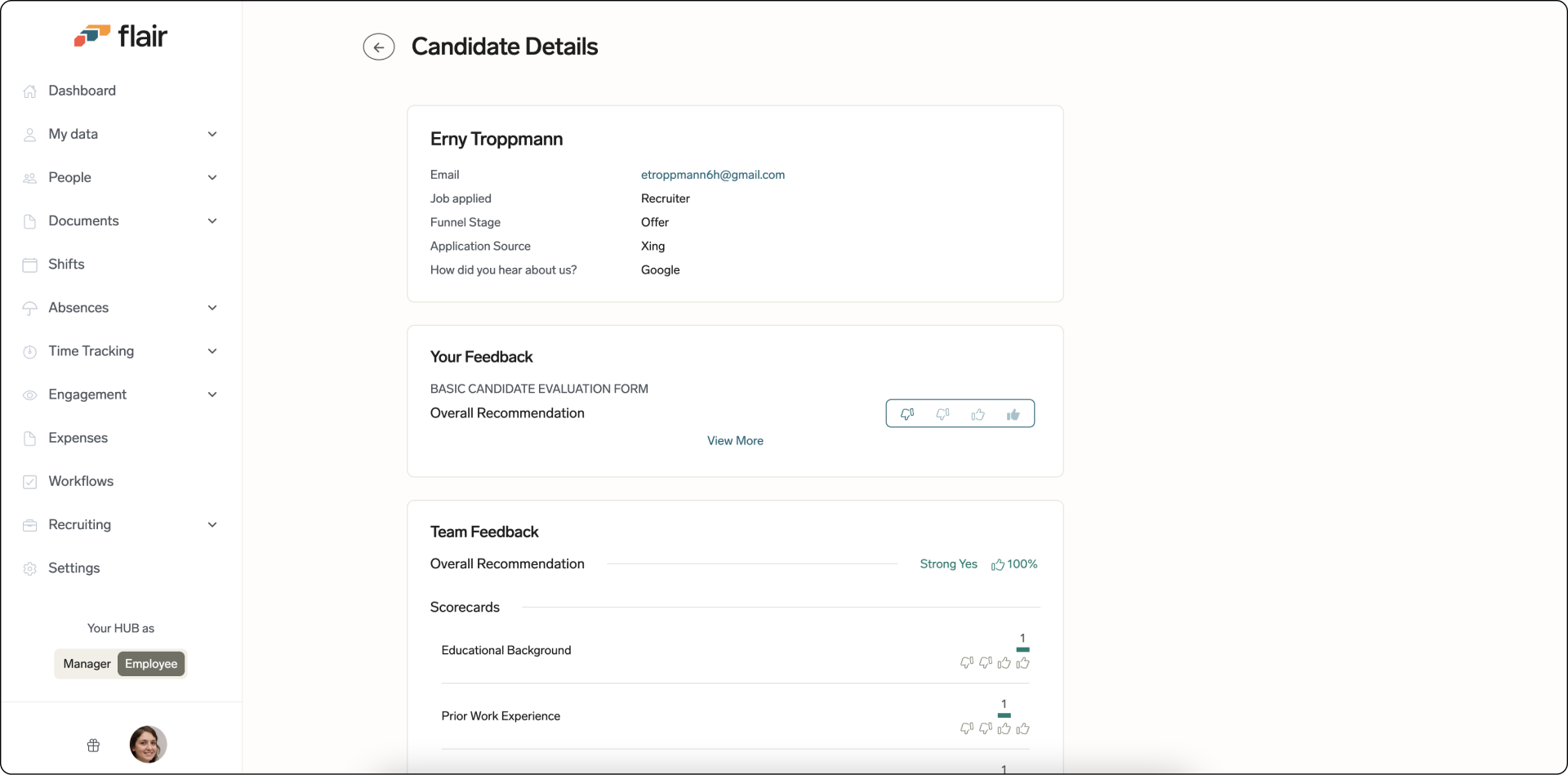Kandidatendetails
